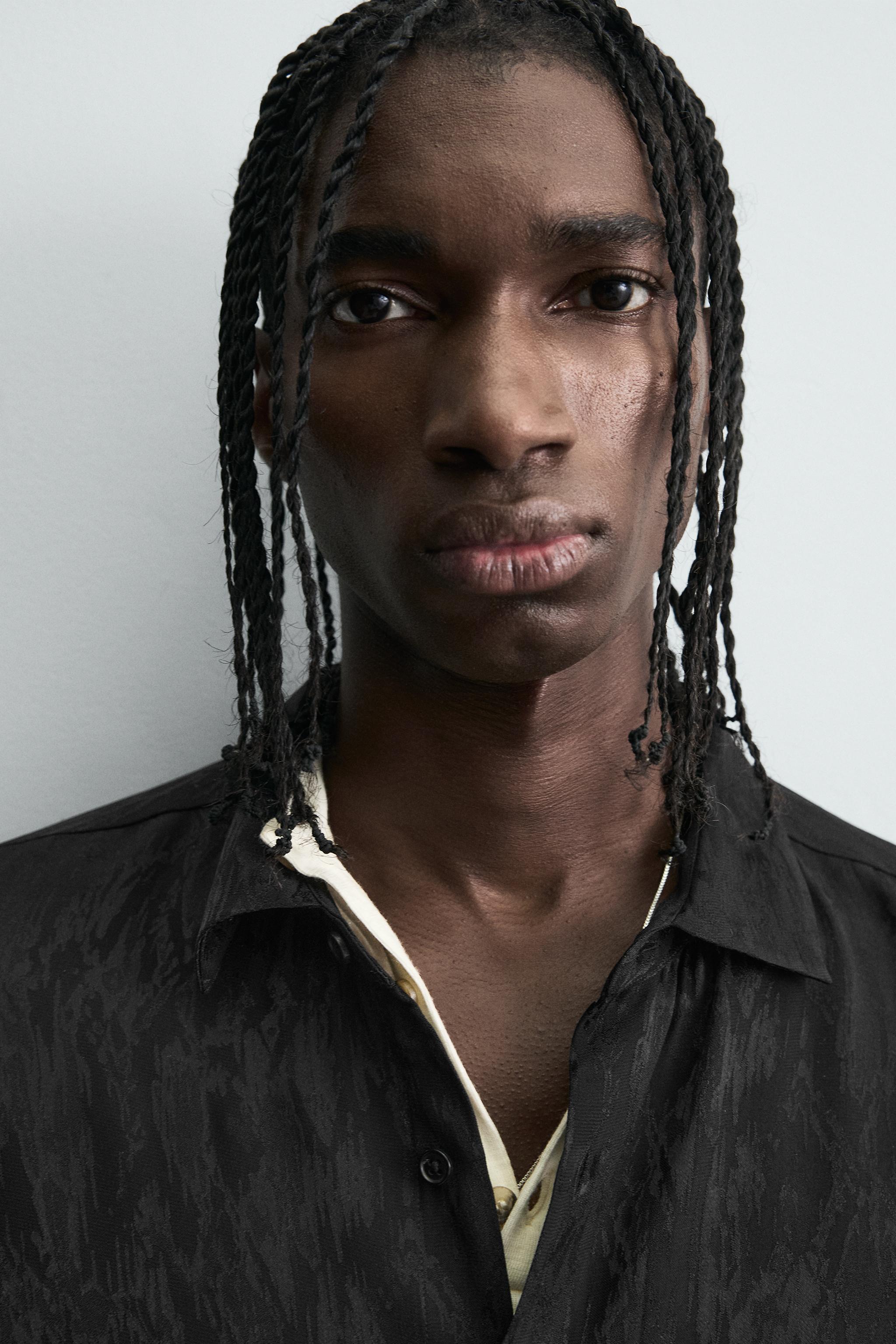 JACQUARD FLOWY SHIRT